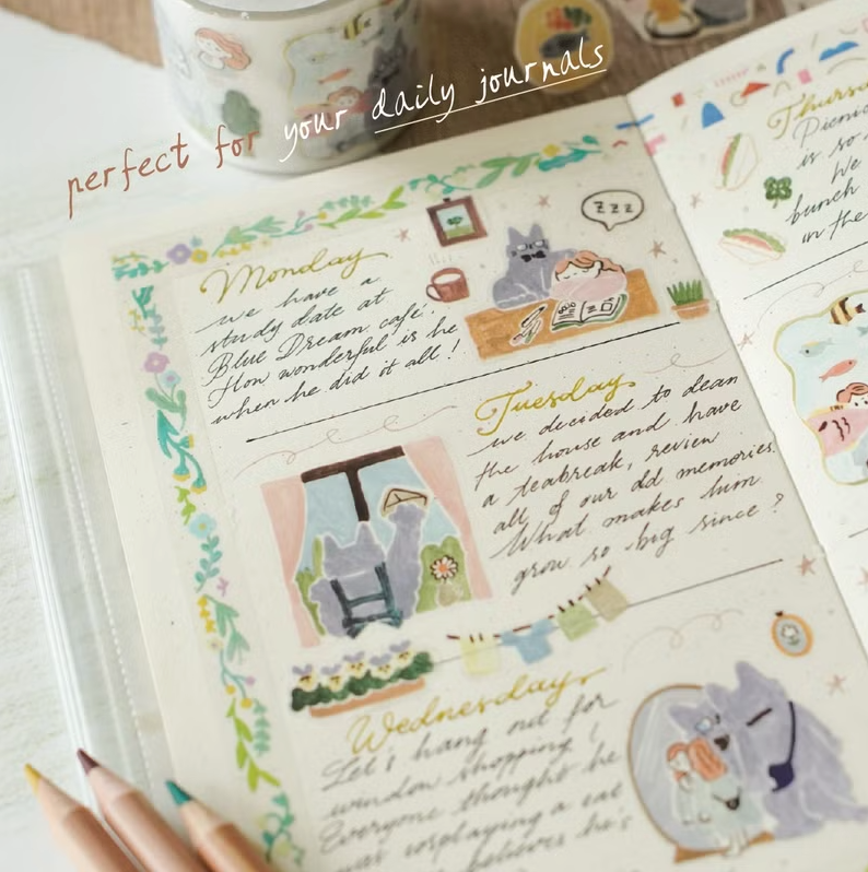 Teayou Kiss Cut PET Tape - Neko Boyfriend