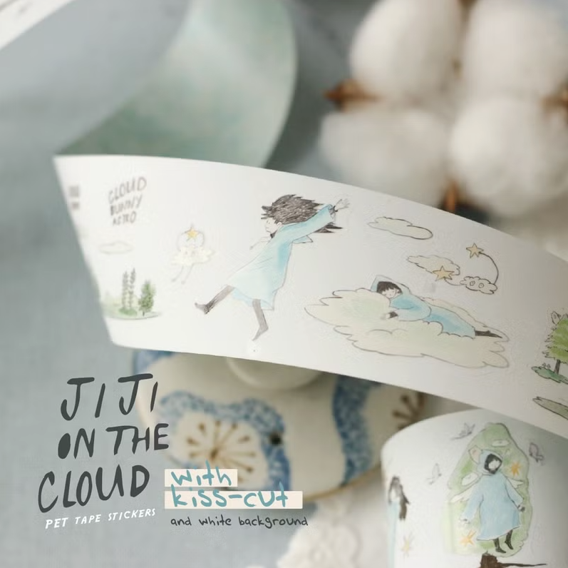 Teayou Kiss Cut PET Tape - Jiji on the Clouds