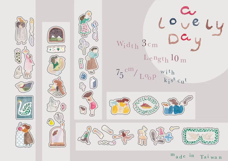 Ivy Snow Kiss Cut PET Tape - A Lovely Day