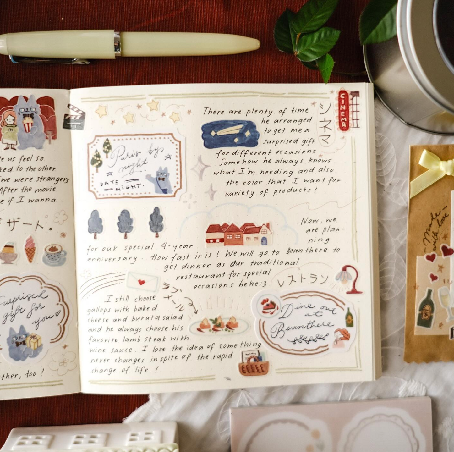 Teayou Frame Notepad Stickers - Neko Boyfriend Vol. 2