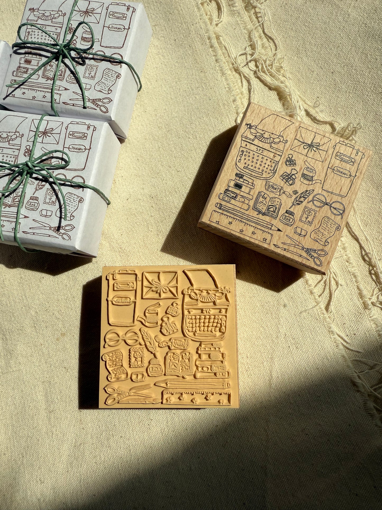 Stacey Yellow Studio Rubber Stamps - Stationery Collection