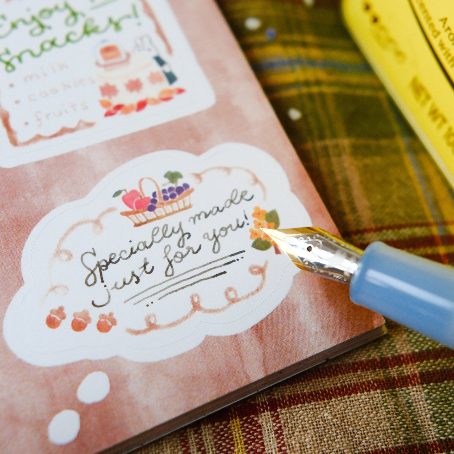 Teayou Frame Notepad Stickers - Seasonal Tea Party