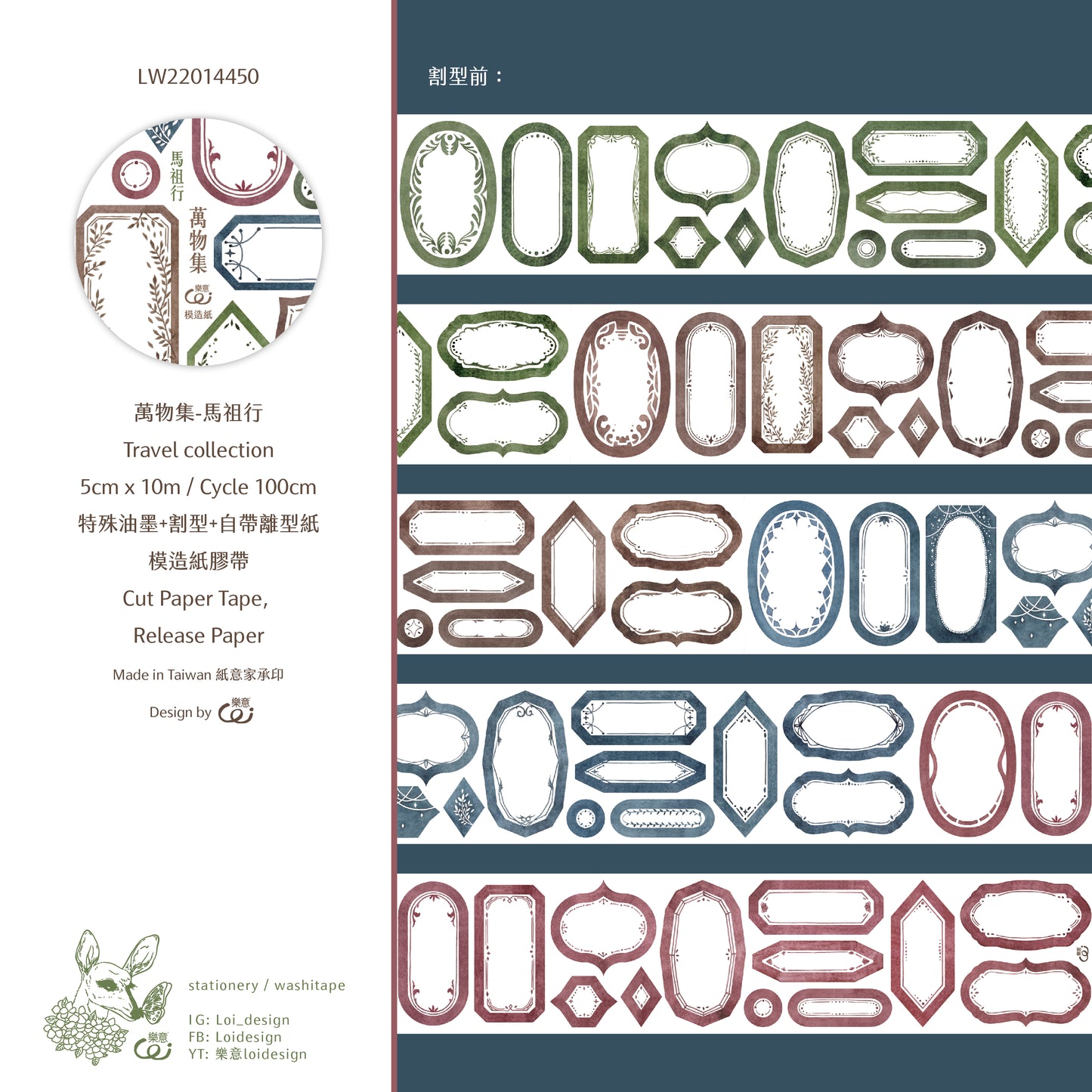 Loidesign Die-Cut Paper Tape - Travel Collection