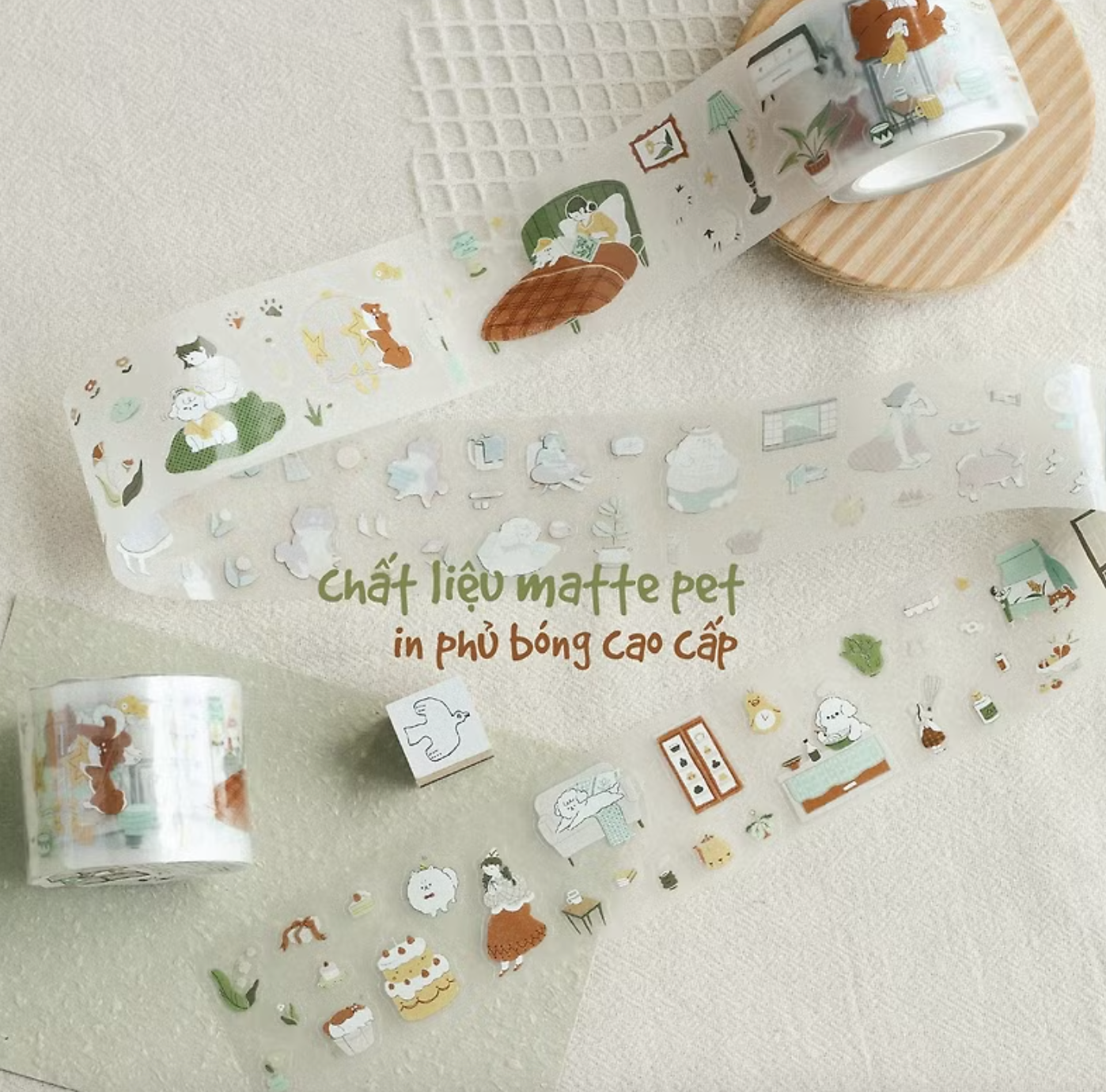 Teayou Kiss Cut PET Tape - Uchi no Wanchan