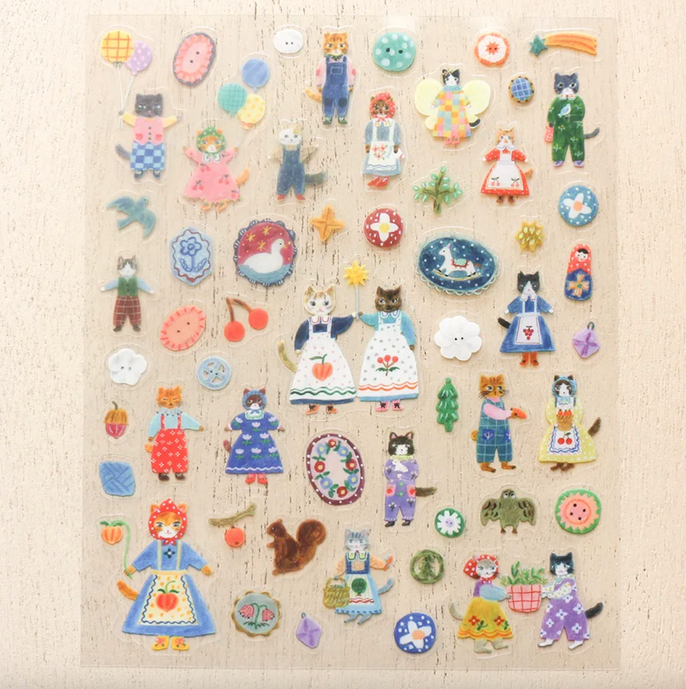 Aiko Fukawa Stickers - Cats and Buttons