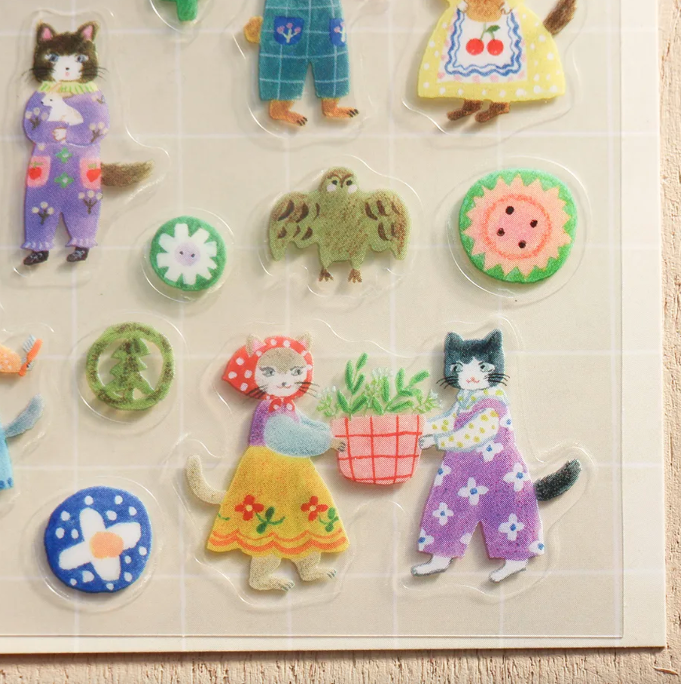 Aiko Fukawa Stickers - Cats and Buttons