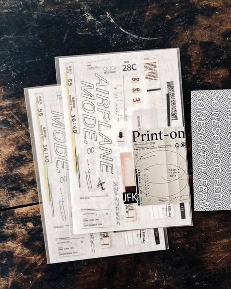 somesortof.fern Transfer Stickers - Boarding pass