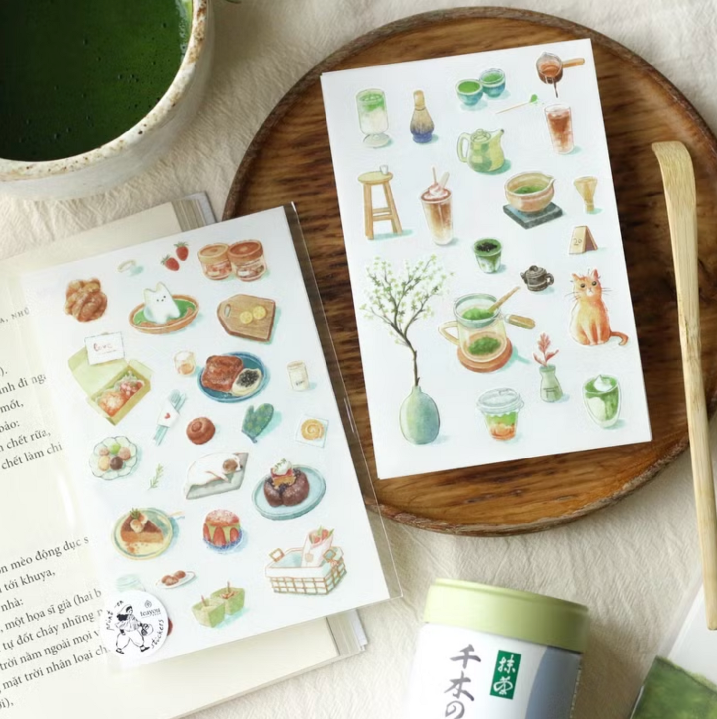 Teayou Transfer Sticker - Matcha Garden