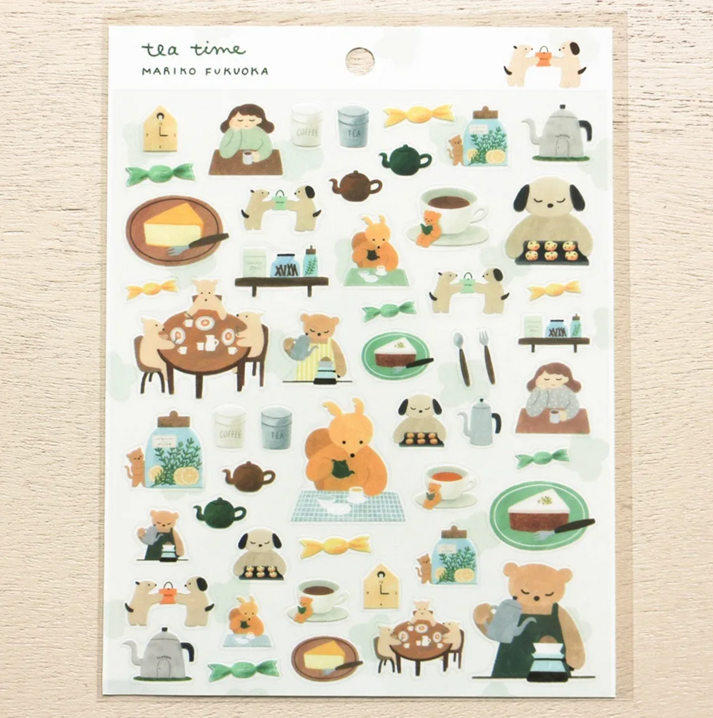 Mariko Fukuoka / Cozyca Product PET Clear Stickers - Tea Time