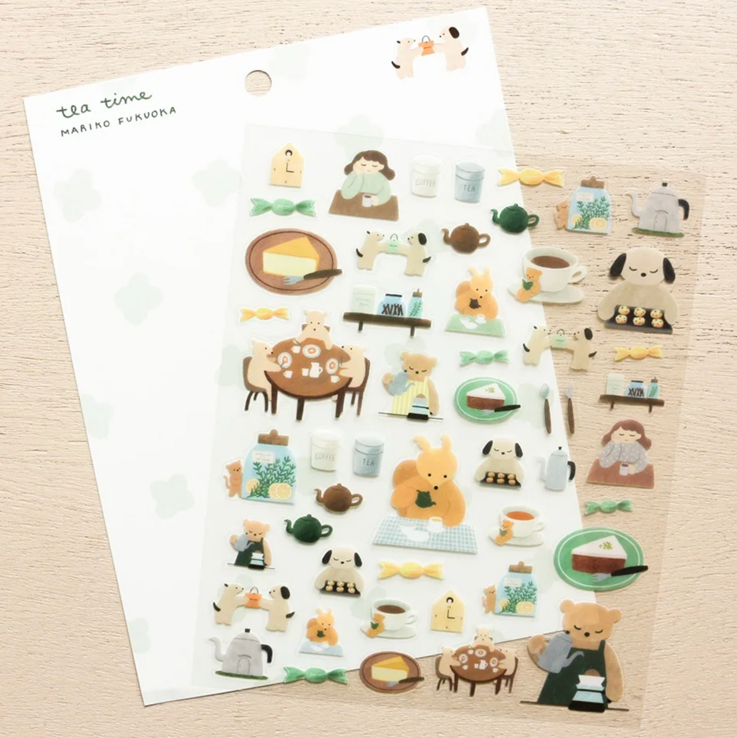 Mariko Fukuoka / Cozyca Product PET Clear Stickers - Tea Time