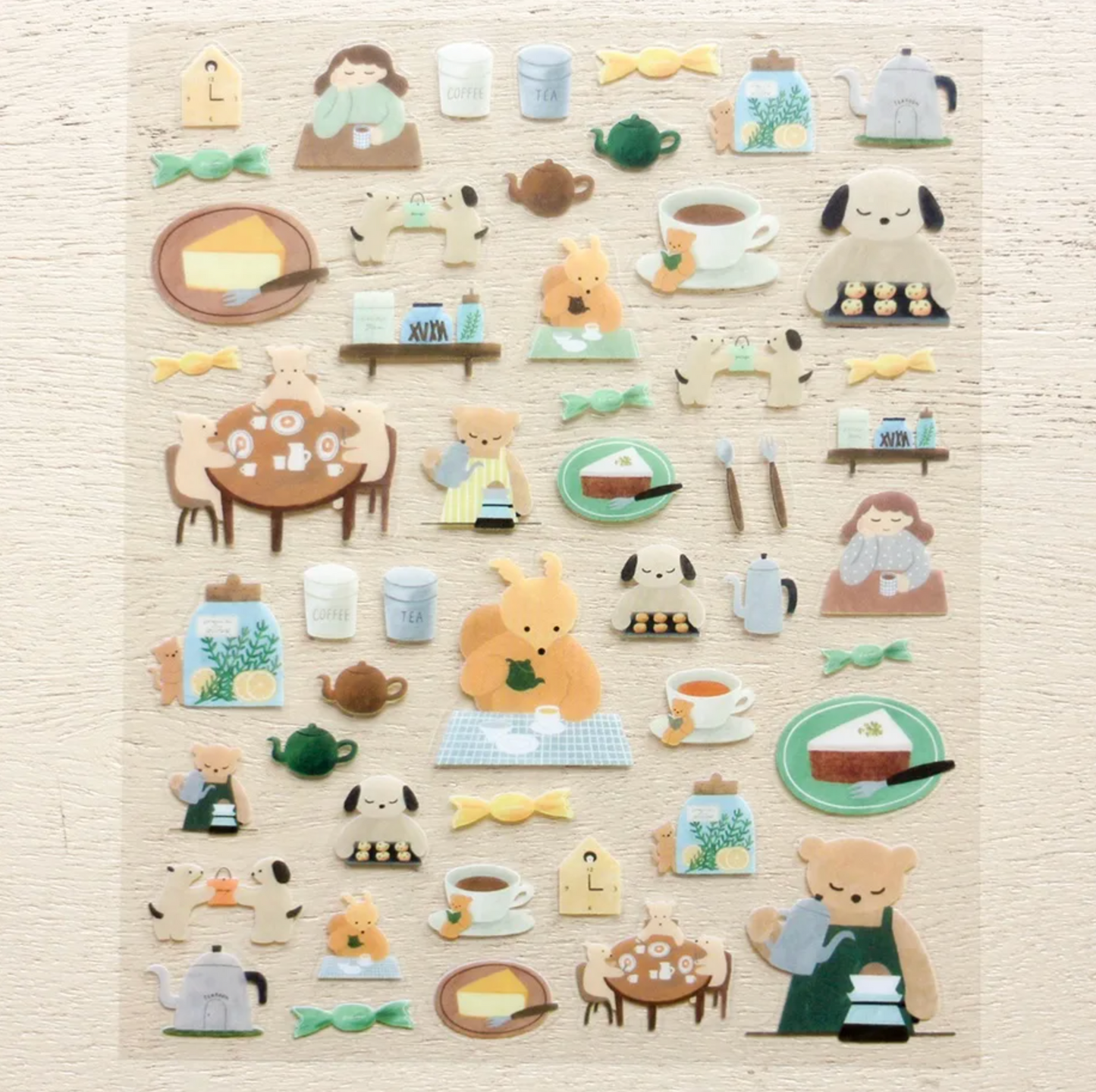 Mariko Fukuoka / Cozyca Product PET Clear Stickers - Tea Time