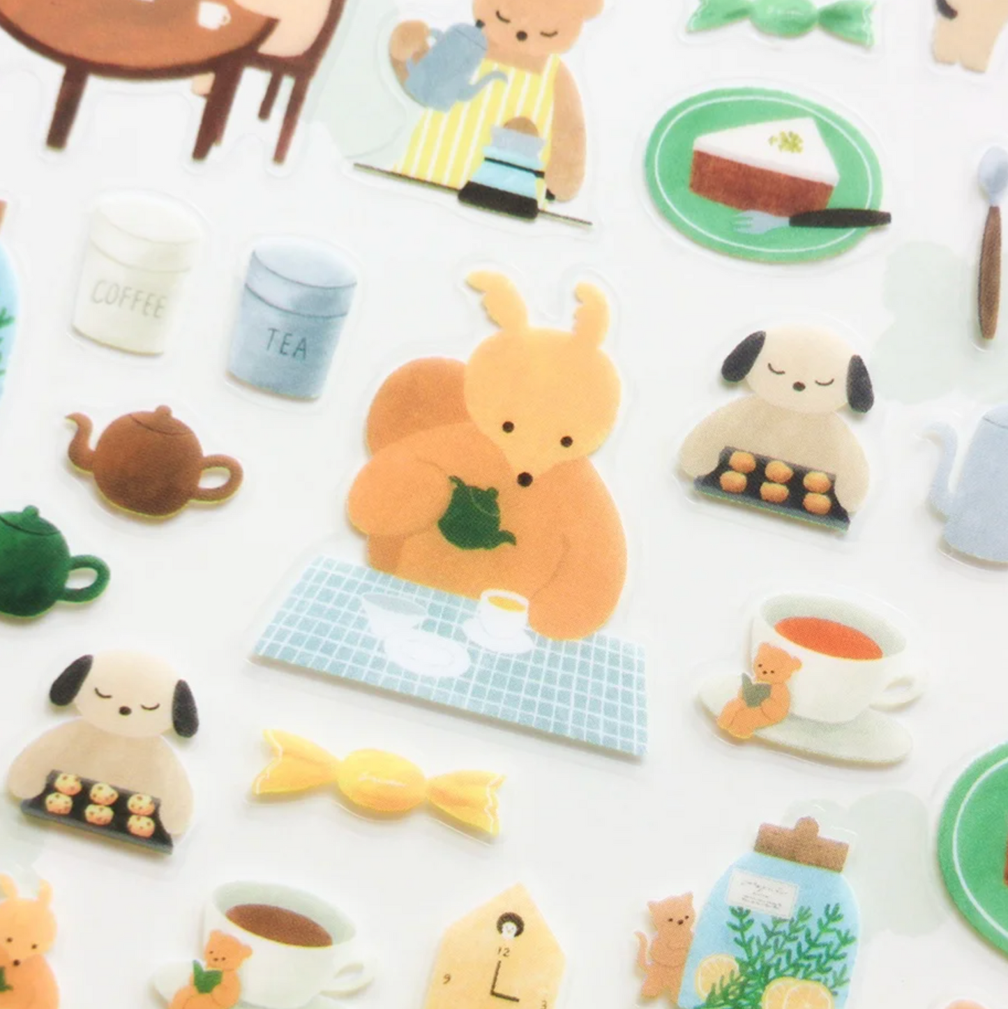 Mariko Fukuoka / Cozyca Product PET Clear Stickers - Tea Time