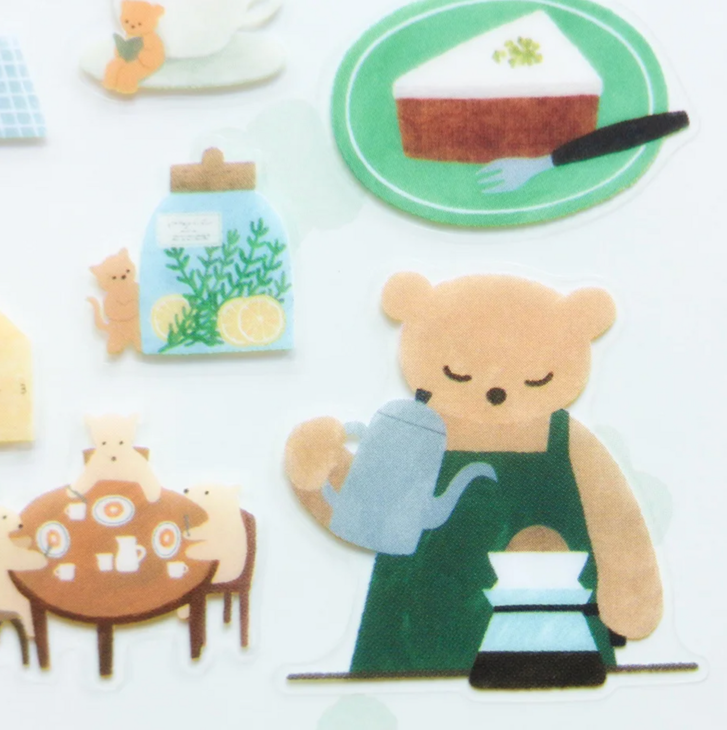 Mariko Fukuoka / Cozyca Product PET Clear Stickers - Tea Time