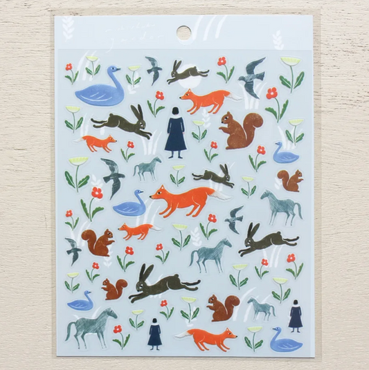 Nishishuku / Cozyca Product  PET Clear Stickers - Garden