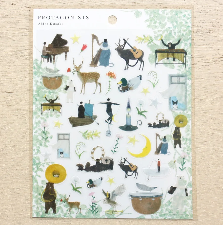 Akira Kusaka / Cozyca Product PET Clear Stickers - Protagonists