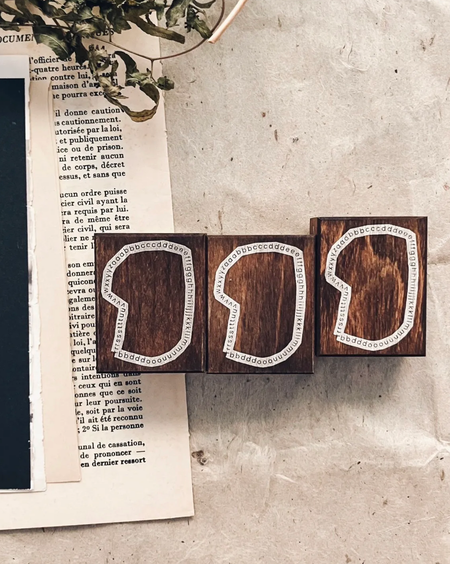 Somesortof.fern Rubber Stamps - Letters and Blooms