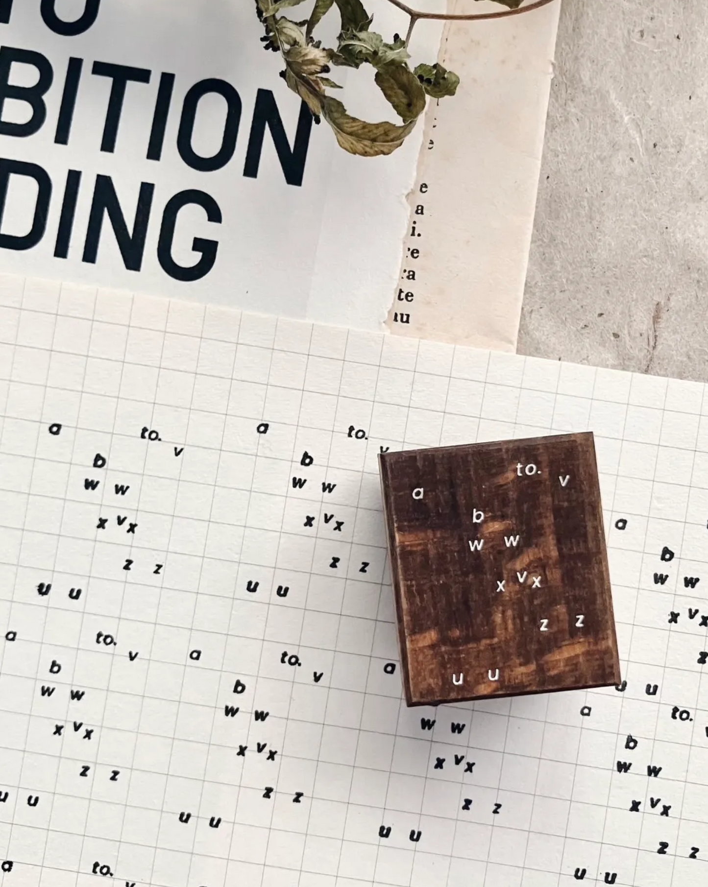 Somesortof.fern Rubber Stamps - Letters and Blooms