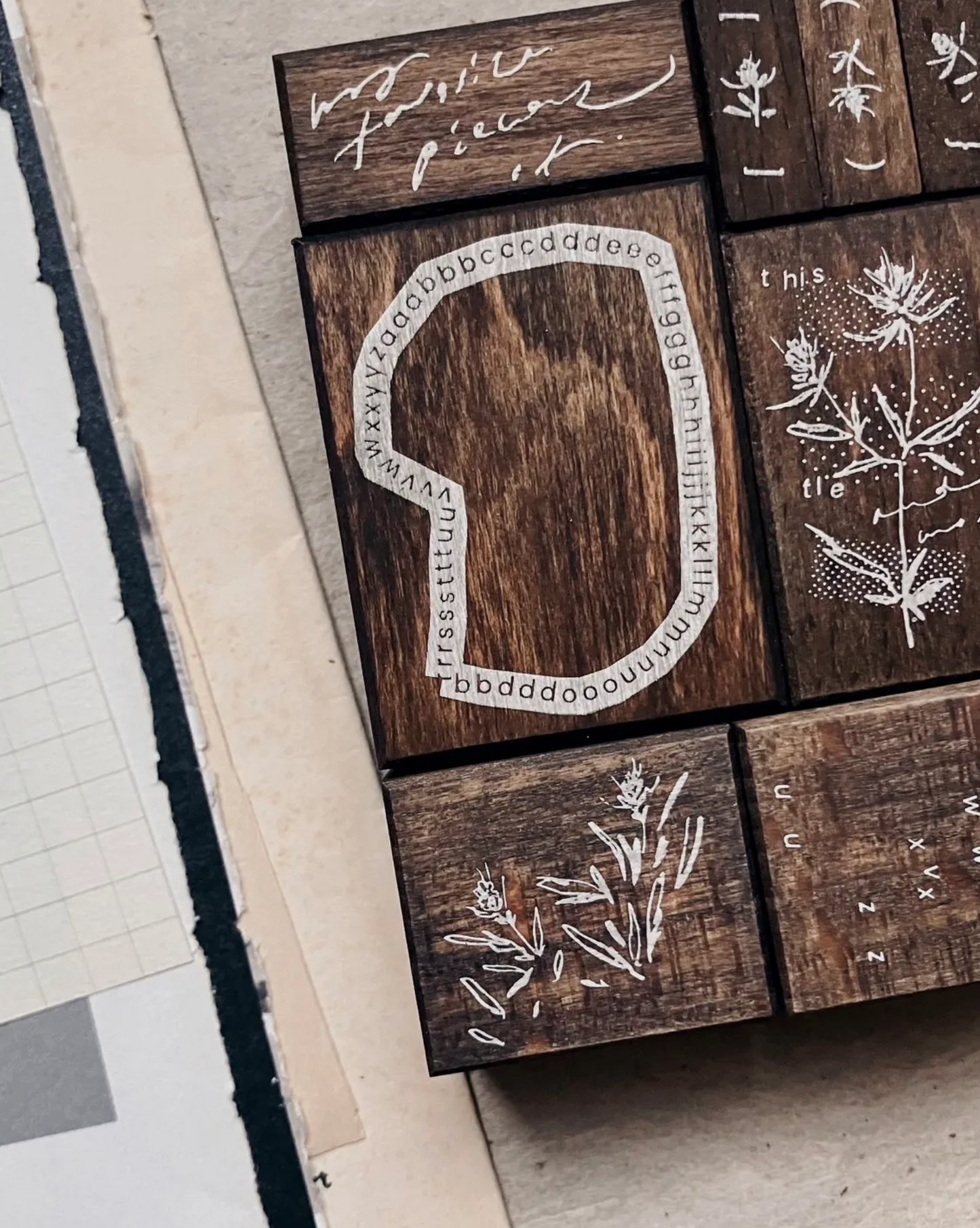 Somesortof.fern Rubber Stamps - Letters and Blooms