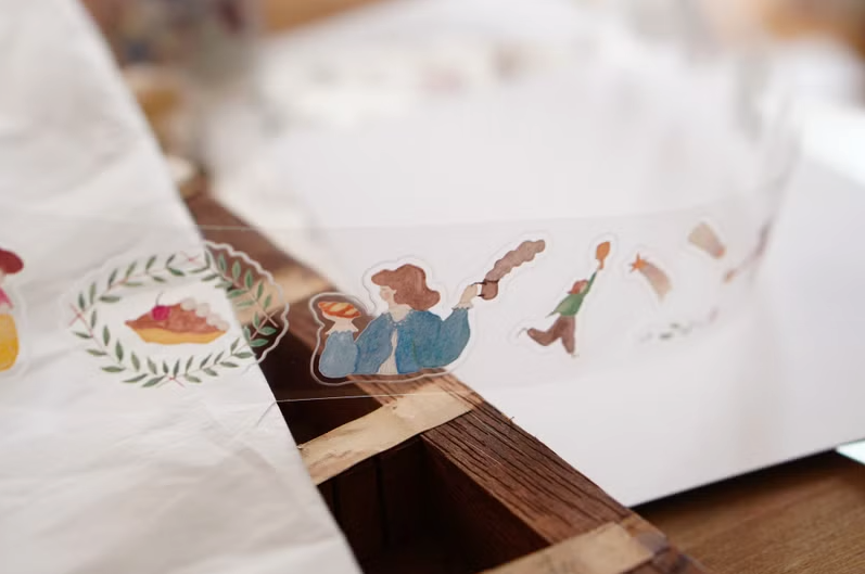 Ivy Snow Kiss Cut PET Tape - A Lovely Day