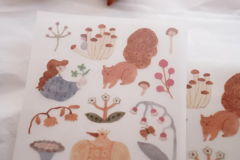 Ivy Snow Transfer Stickers - Blooming