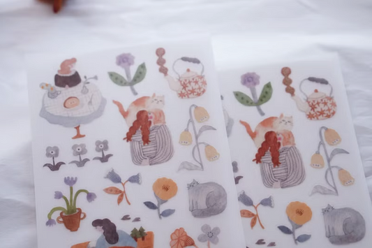 Ivy Snow Transfer Stickers - Indigo