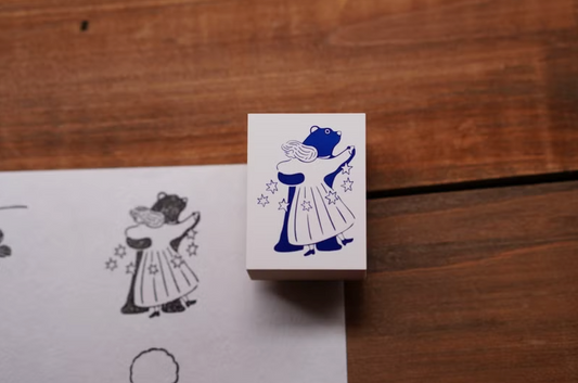 Ivy Snow Rubber Stamp - Dancing with a Bear