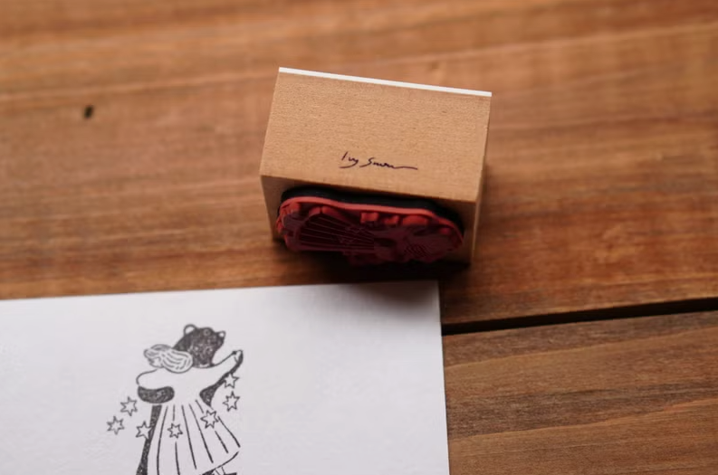 Ivy Snow Rubber Stamp - Dancing with a Bear