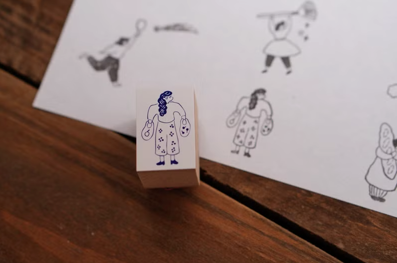 Ivy Snow Rubber Stamp - Shopping