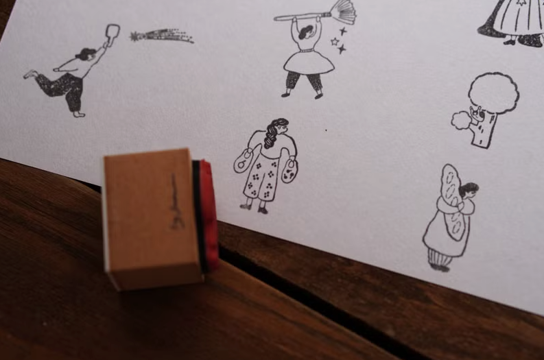 Ivy Snow Rubber Stamp - Shopping