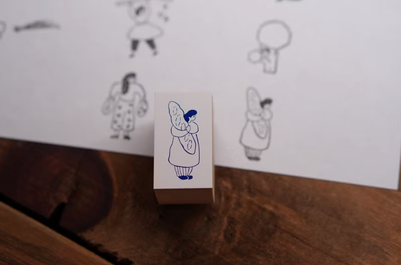 Ivy Snow Rubber Stamp - Bread Day