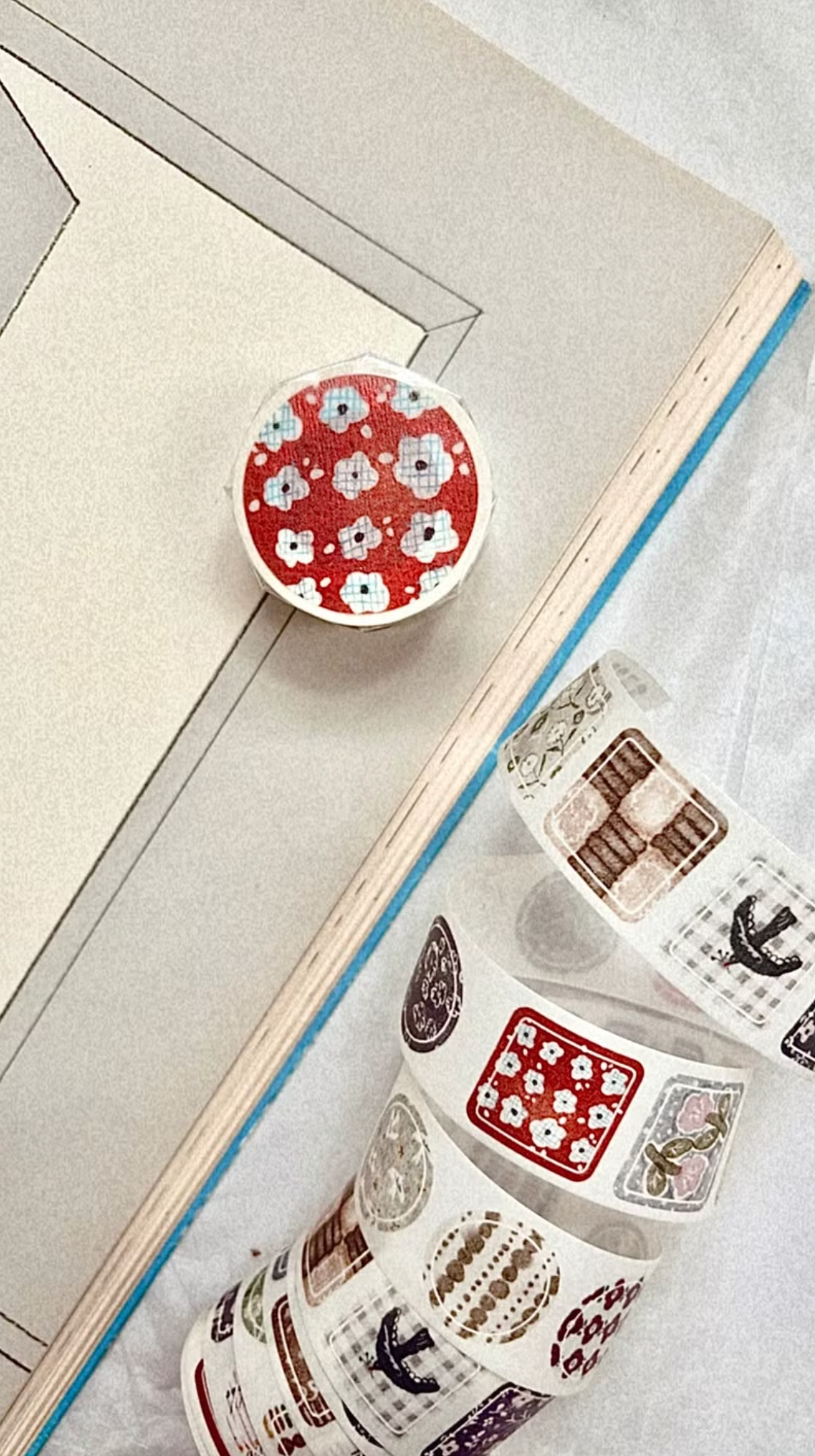 Pion Die-cut Washi Tape - Coaster