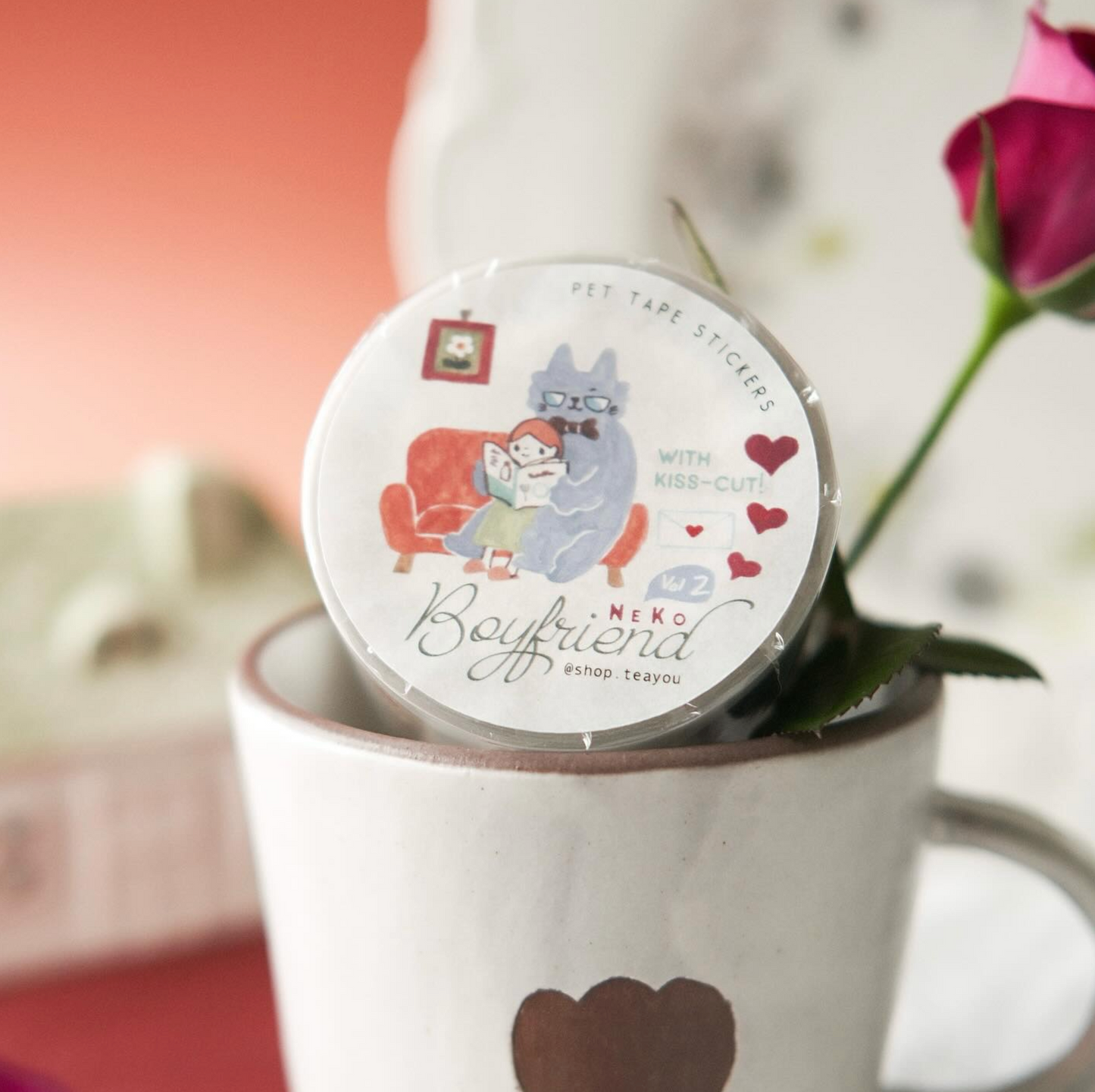 Teayou Kiss Cut PET Tape - Neko Boyfriend Vol. 2