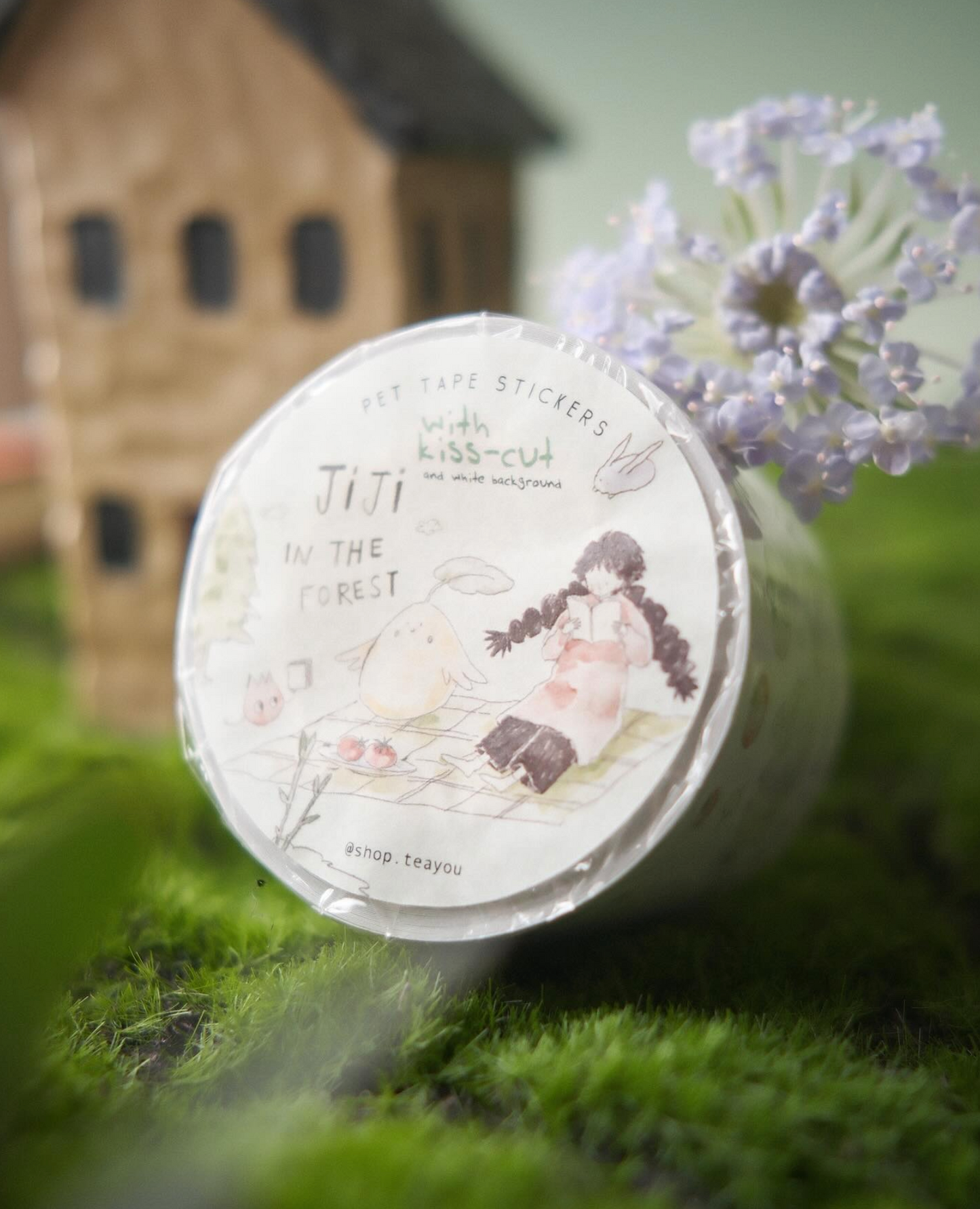 Teayou Kiss Cut PET Tape - Jiji in the Forest
