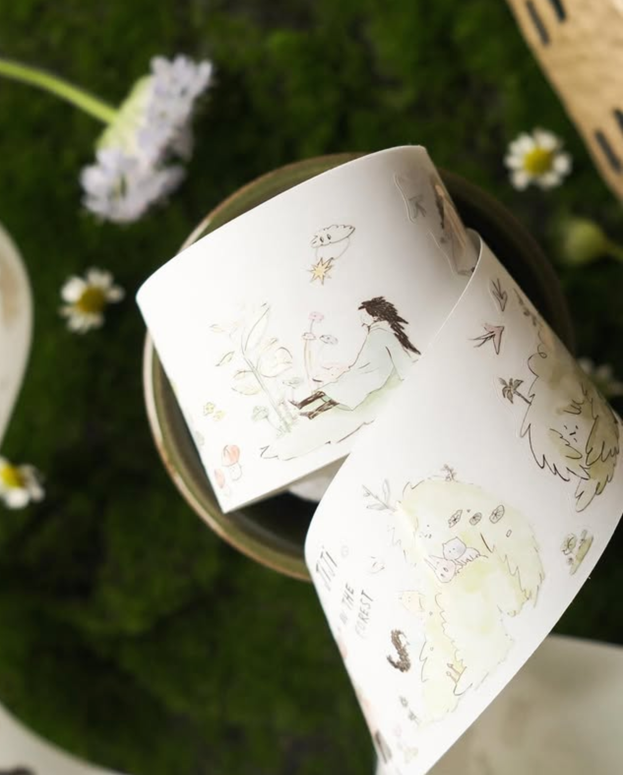 Teayou Kiss Cut PET Tape - Jiji in the Forest
