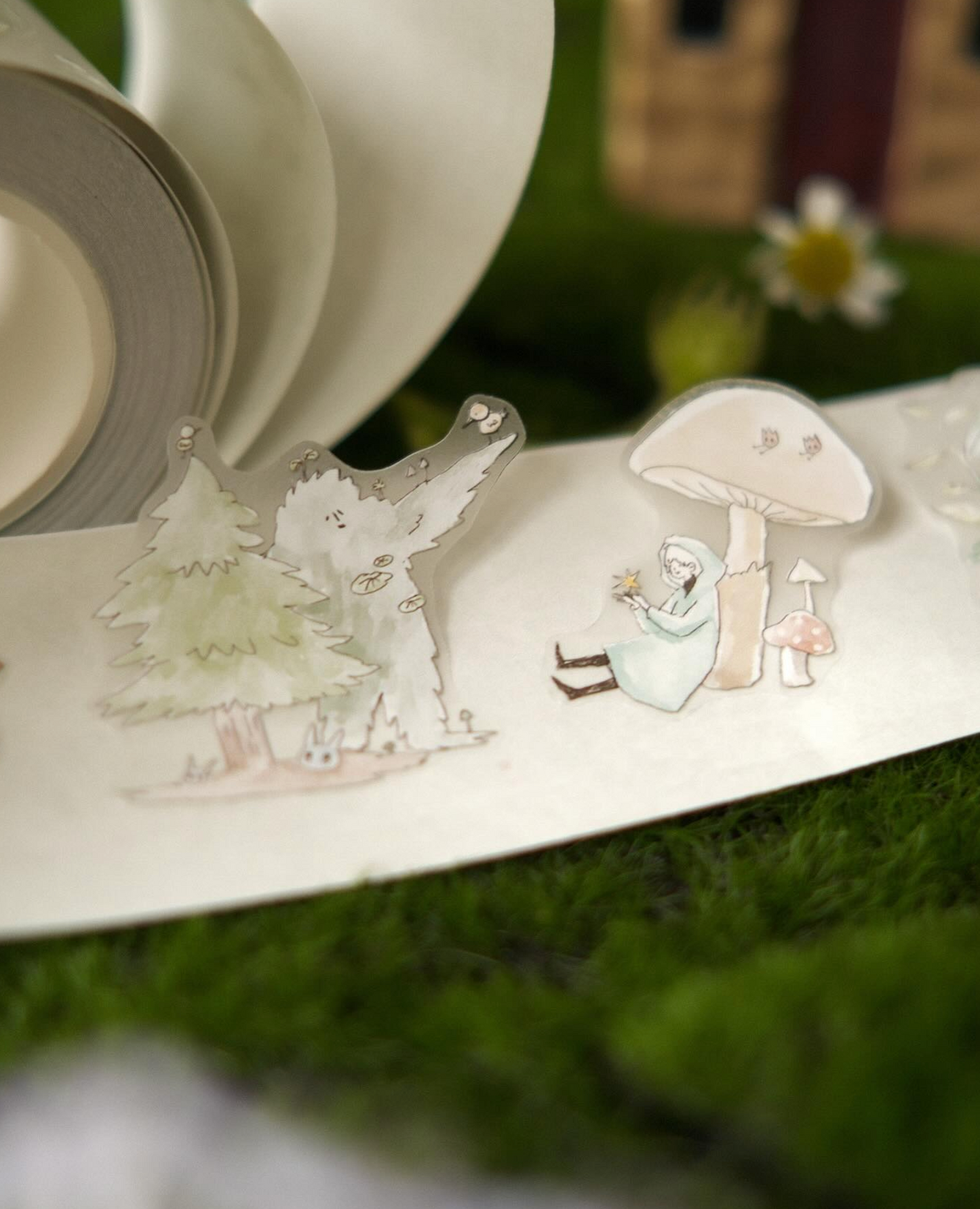 Teayou Kiss Cut PET Tape - Jiji in the Forest