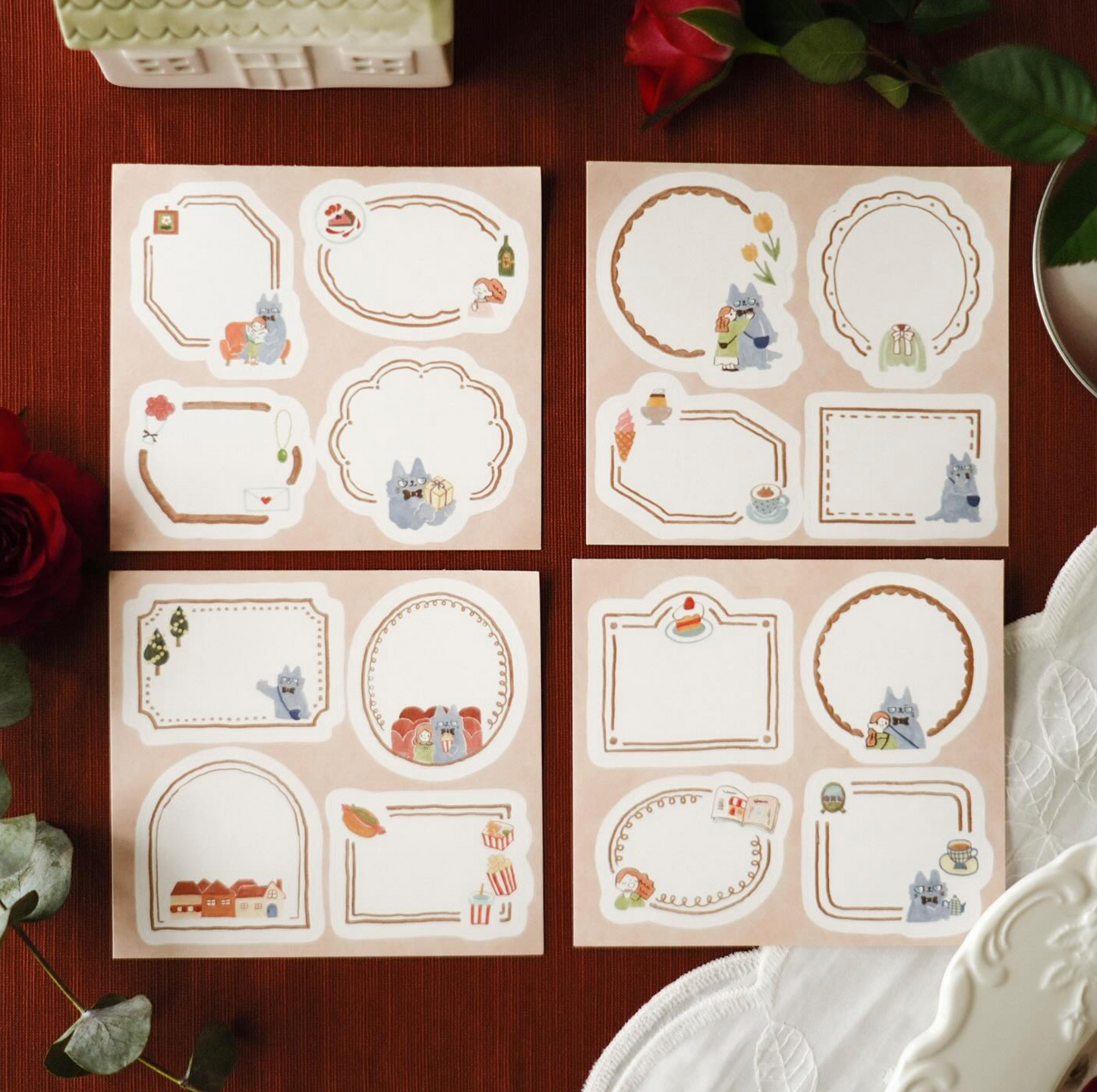 Teayou Frame Notepad Stickers - Neko Boyfriend Vol. 2