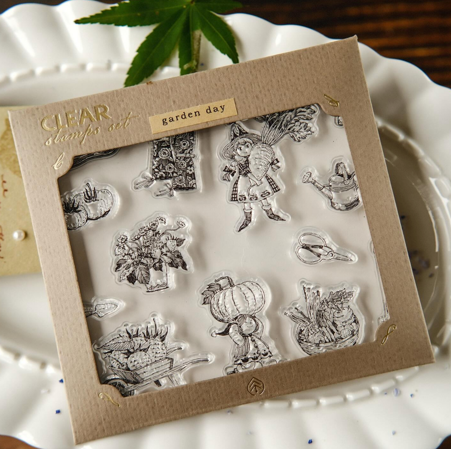 Teayou Crystal seal Clear Stamp Set