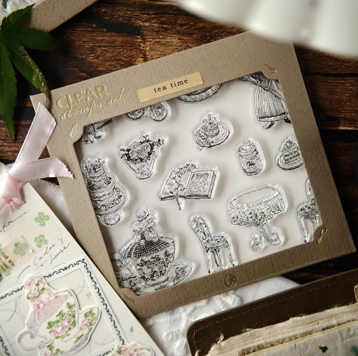 Teayou Crystal seal Clear Stamp Set