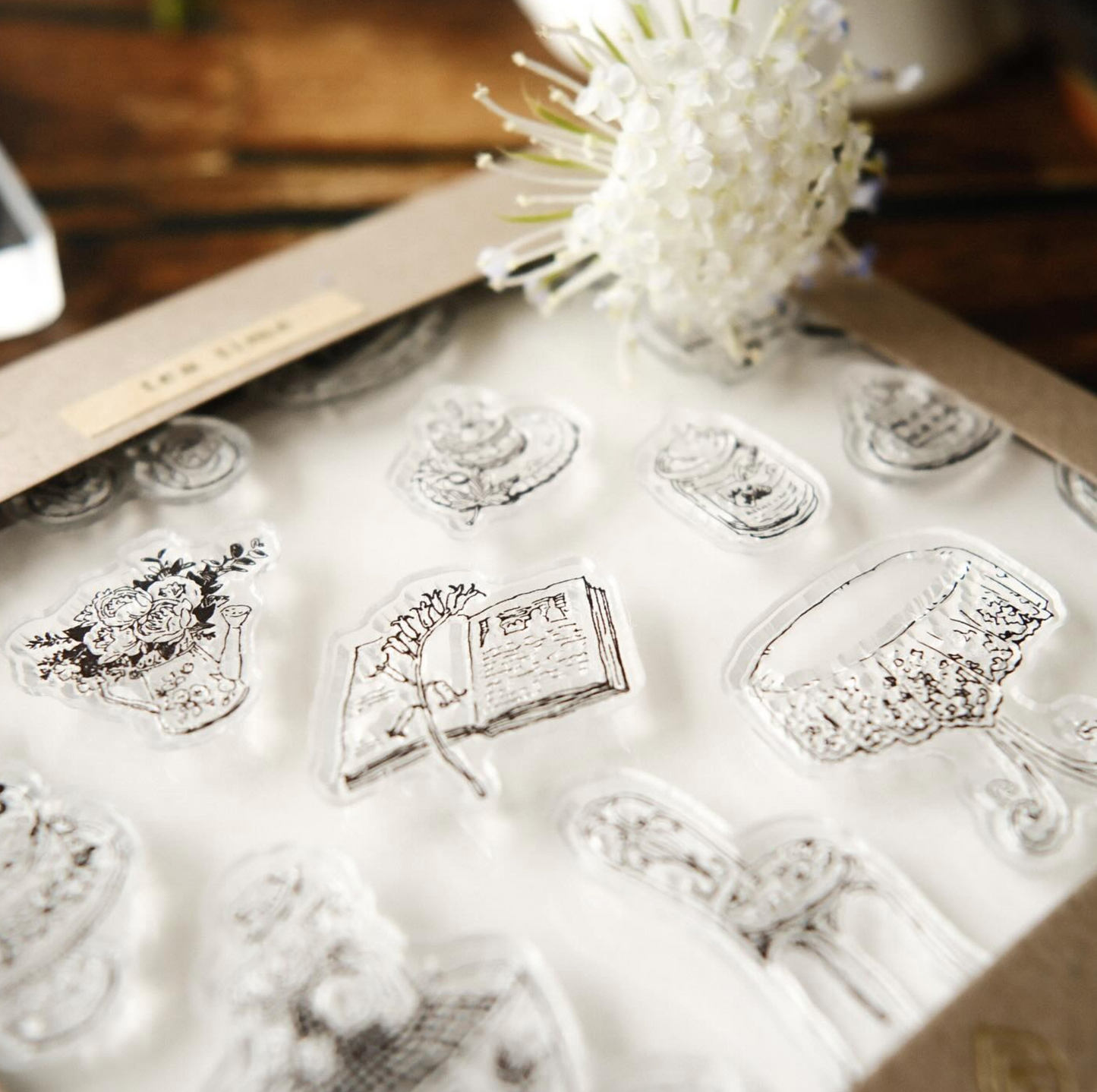 Teayou Crystal seal Clear Stamp Set