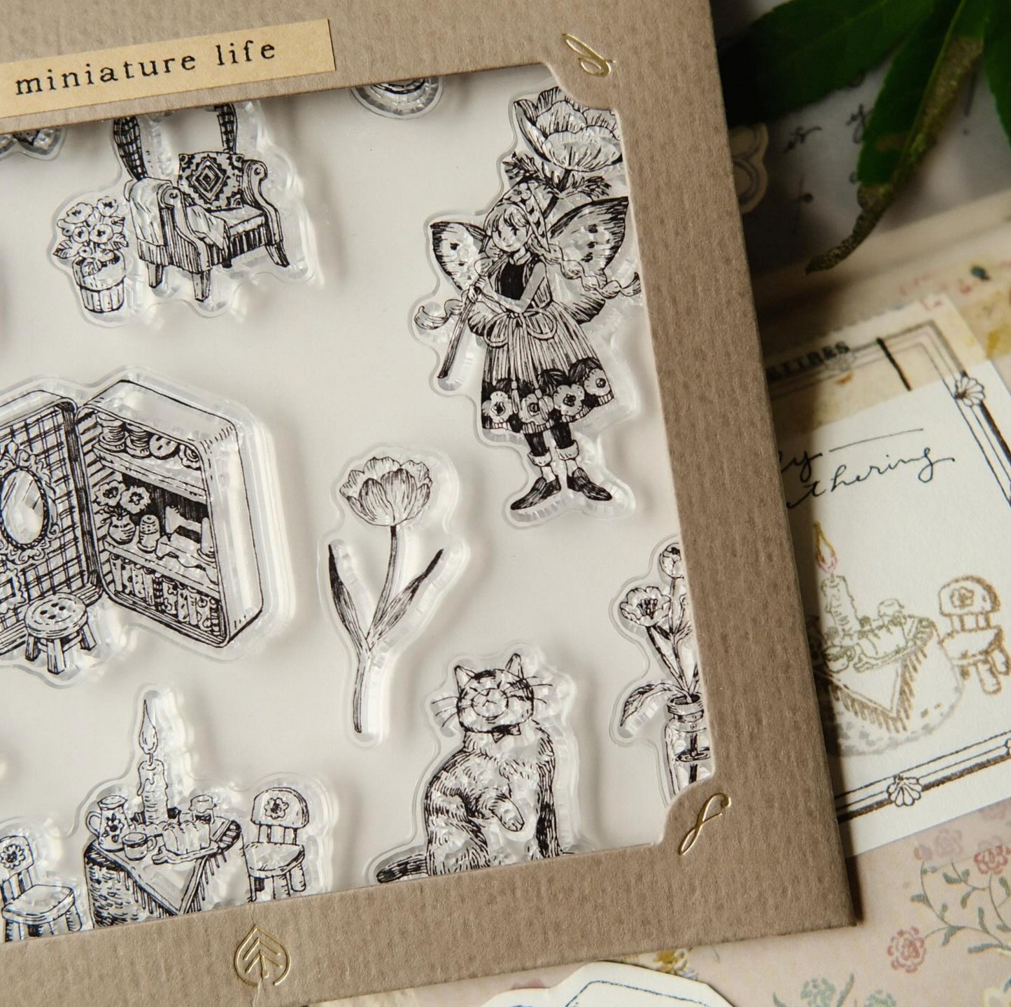 Teayou Crystal seal Clear Stamp Set