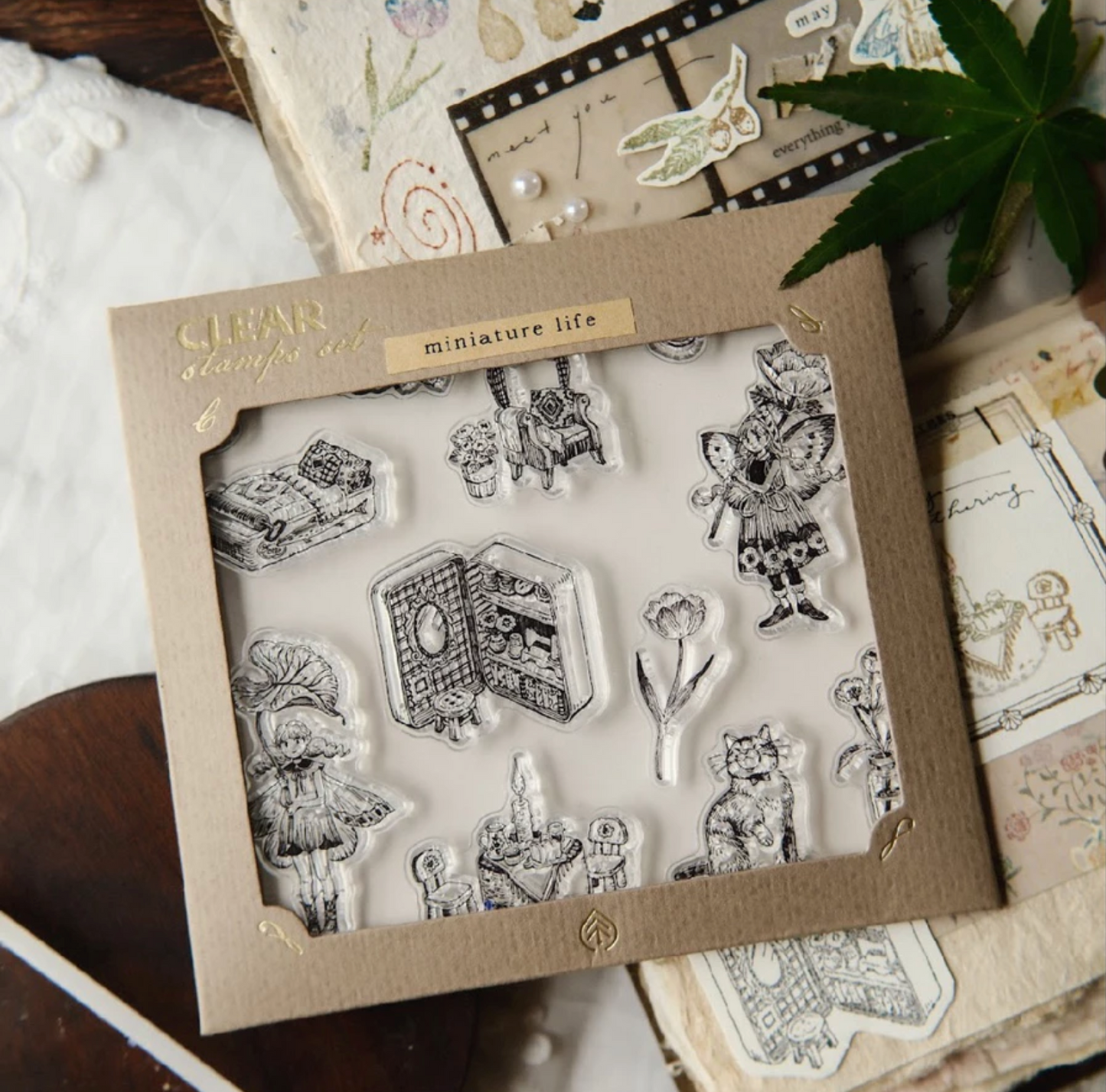 Teayou Crystal seal Clear Stamp Set