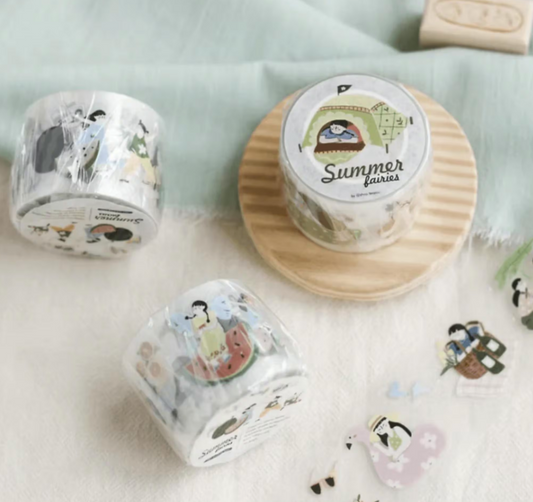 Teayou Kiss Cut PET Tape - Summer and Winter Fairies