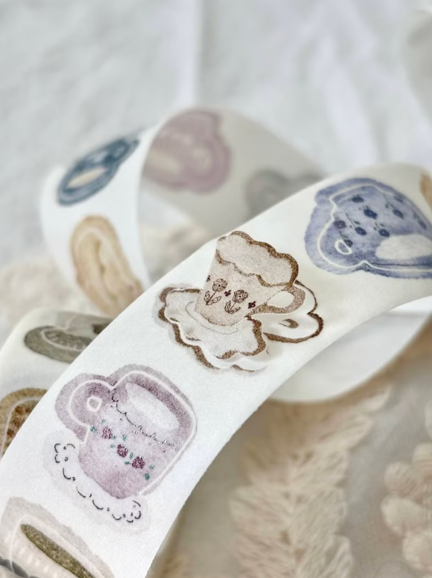 Pion Die-cut Washi Tape - Afternoon Tea