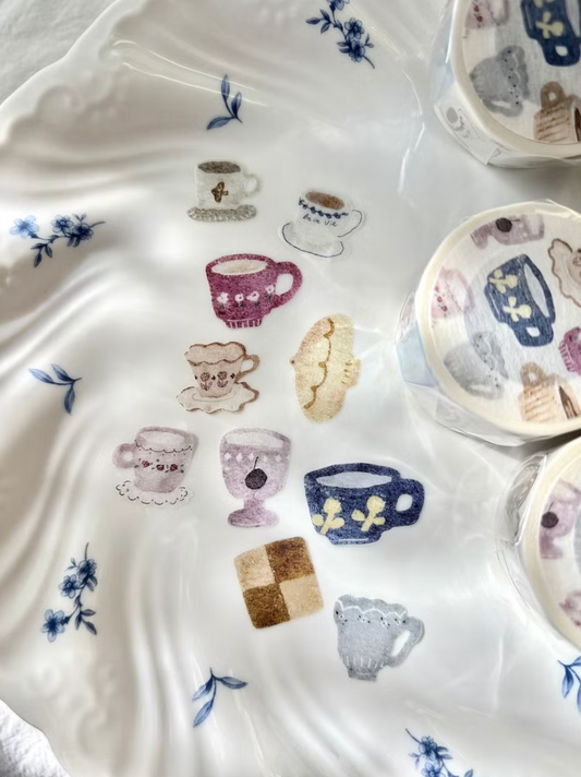 Pion Die-cut Washi Tape - Afternoon Tea