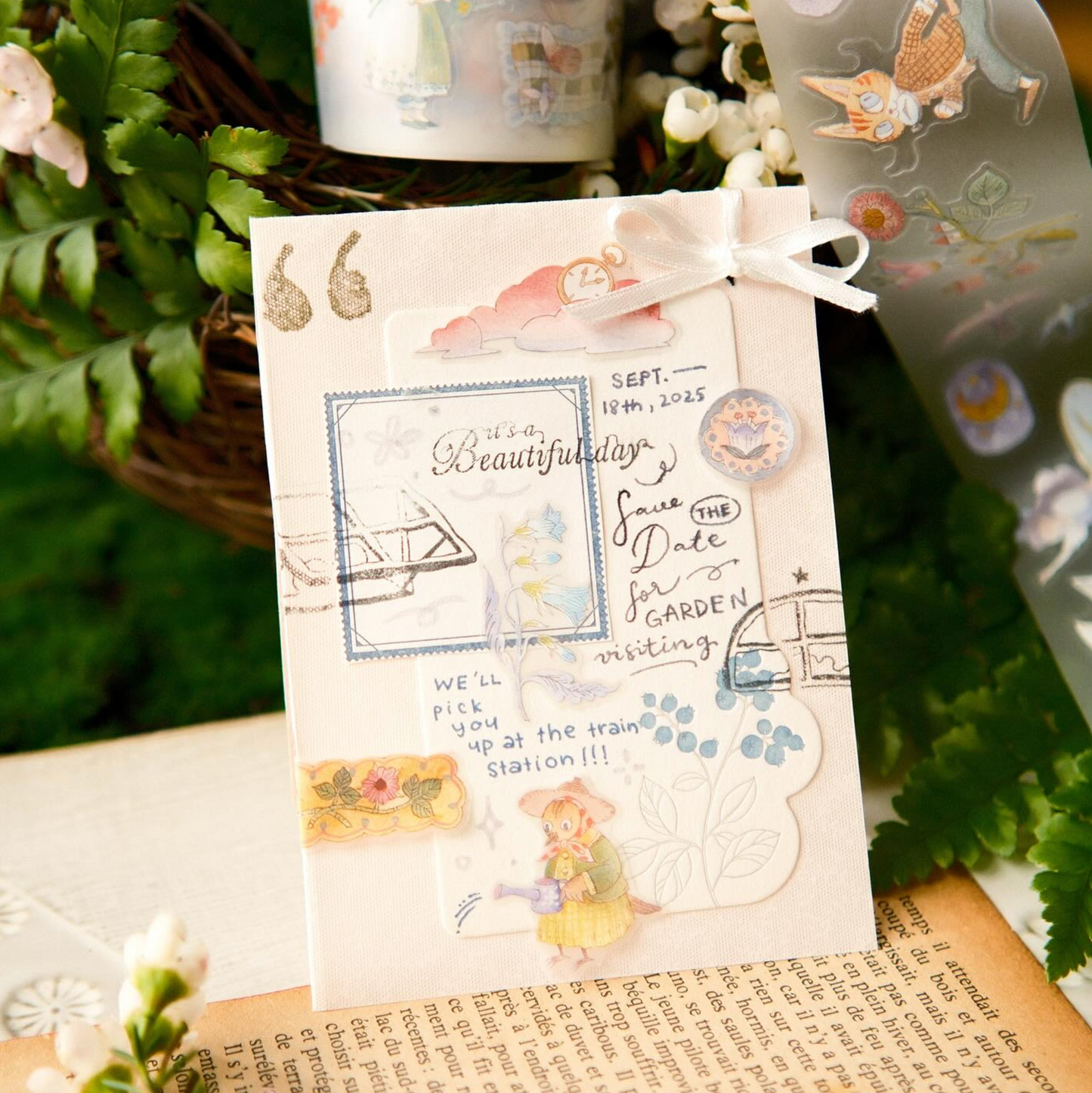 Teayou Kiss Cut Sticker Book - The Wandering Garden