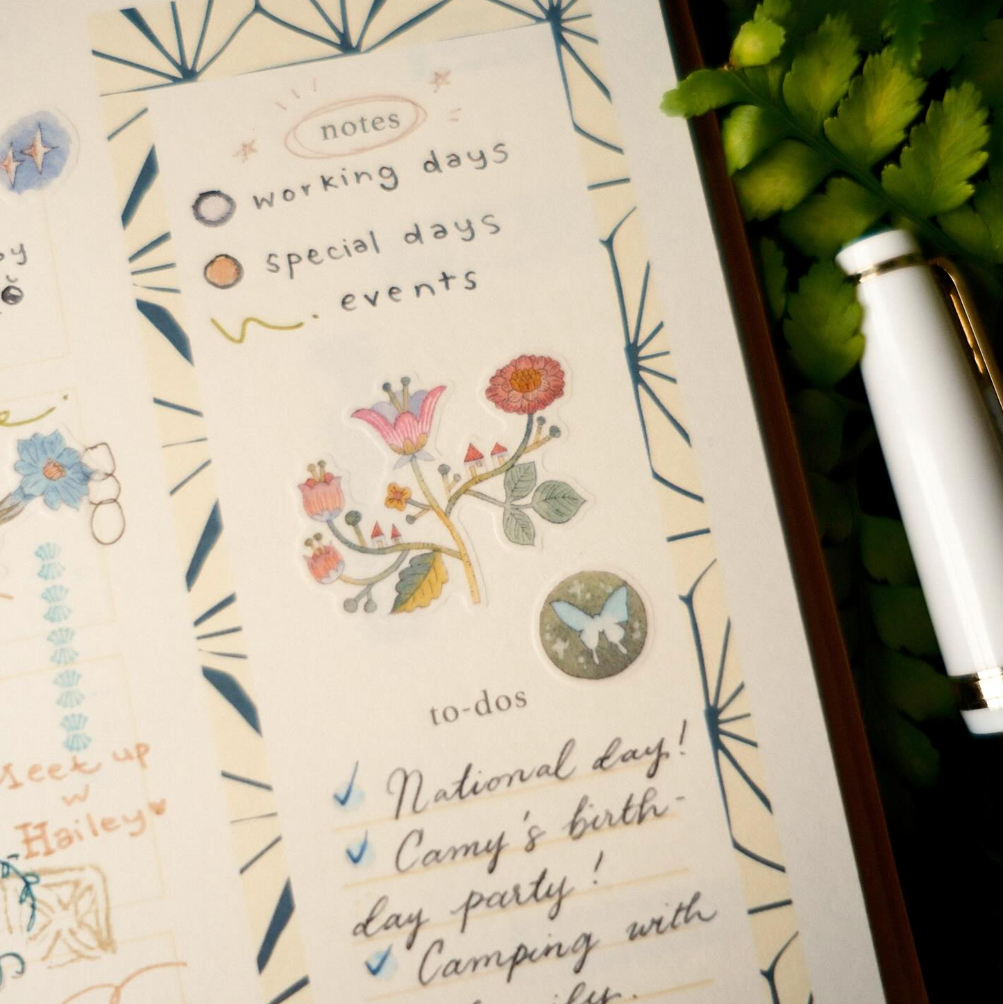 Teayou Kiss Cut Sticker Book - The Wandering Garden