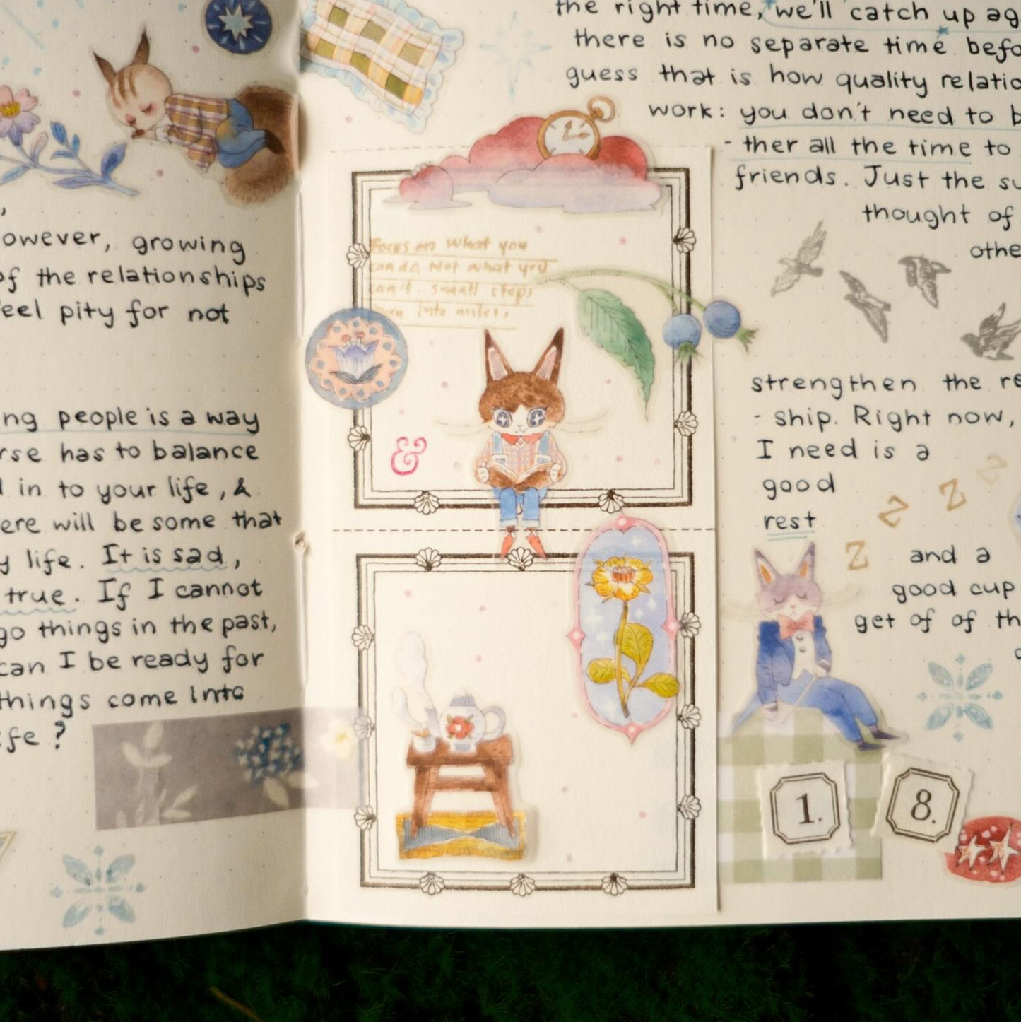 Teayou Kiss Cut Sticker Book - The Wandering Garden