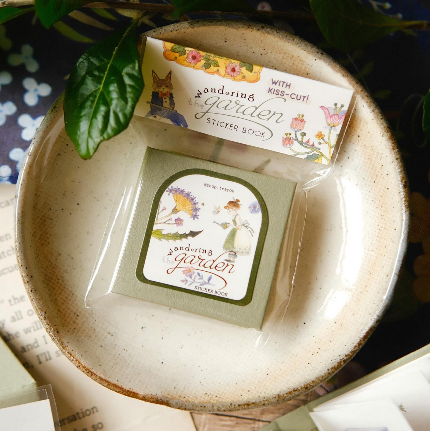 Teayou Kiss Cut Sticker Book - The Wandering Garden