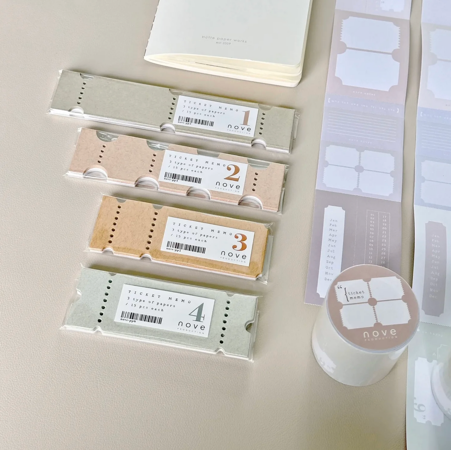 Nove Ticket Memo Sheets - Jourt'aime