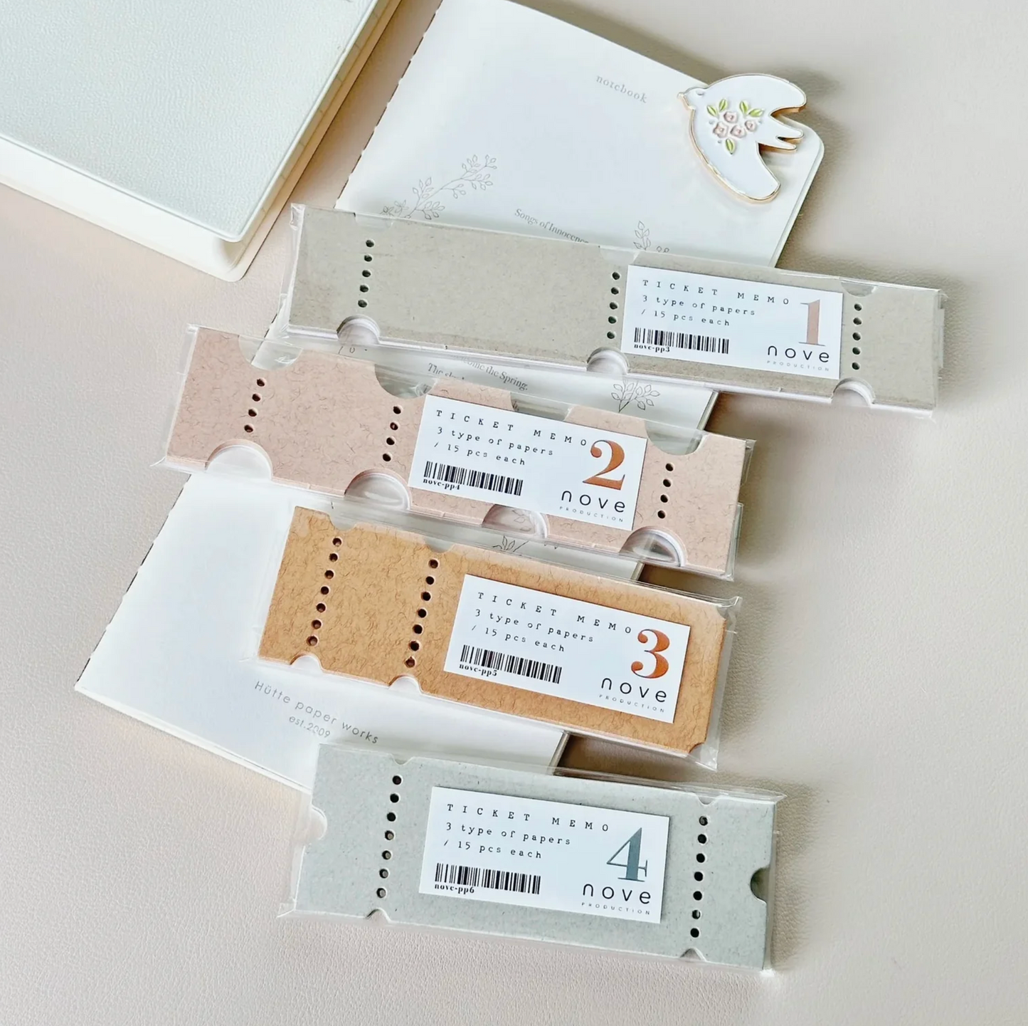 Nove Ticket Memo Sheets - Jourt'aime